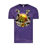 Cloud Purple horseshoe sunset Vintage Tee - JahusDesignShop