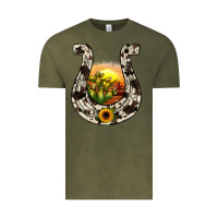 Vintage Olive horseshoe sunset Vintage Tee - JahusDesignShop