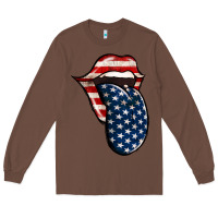 Chestnut America 4th Of July Tongue Long Sleeve Tee - Jasminsmagicworld