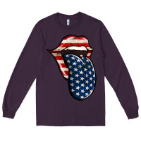 Plum America 4th Of July Tongue Long Sleeve Tee - Jasminsmagicworld