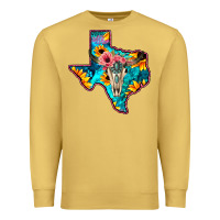 Antique Gold Western Sunflower, Rose, Gemstsone, Turquoise Bull Skull Premium Sweatshirt - Bettercallsaul