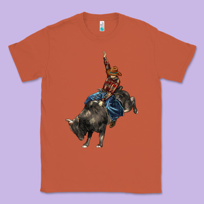 Western Rodeo Bullfighter Classic Tee Designed By Barkaloodesign