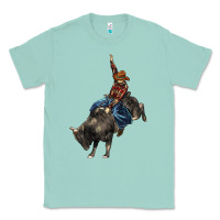 Seafoam western rodeo bullfighter Classic Tee - BarkalooDesign