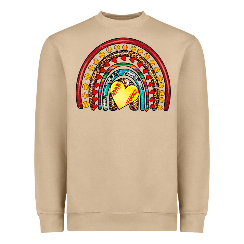 Softball Rainbow Heavyweight Sweatshirt by Artiststas | Teevron