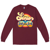 Burgundy senior 2024 Long Sleeve Tee - JahusDesignShop