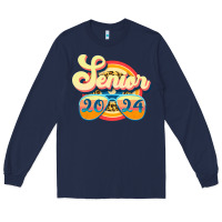Navy senior 2024 Long Sleeve Tee - JahusDesignShop