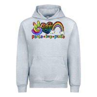 Heather Grey Peace love pride Urban Hoodie - CowGirlArtShop