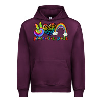 Mauve Wine Peace love pride Urban Hoodie - CowGirlArtShop