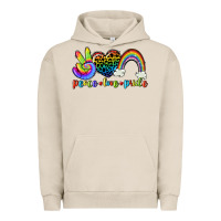 Pigment French Oak Peace love pride Urban Hoodie - CowGirlArtShop