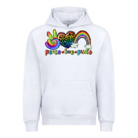 White Peace love pride Urban Hoodie - CowGirlArtShop