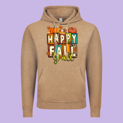 Happy Fall Y'all Vintage Hoodie Designed By Artiststas