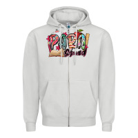 Dove Grey para squad Zipper Hoodie - NancyCooperArtShop