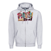 Heather Grey para squad Zipper Hoodie - NancyCooperArtShop