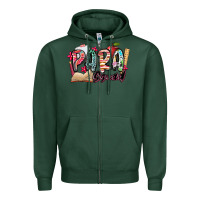Sports Green para squad Zipper Hoodie - NancyCooperArtShop