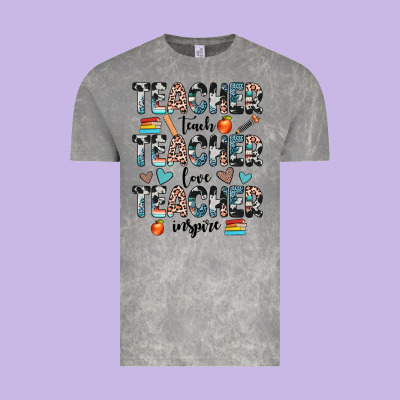 Teacher Teach Love Inspire Vintage Tee Designed By Jahusdesignshop