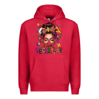 Cardinal mardi gras school secretary caucasian messy bun Premium Hoodie - texasbilliewilder
