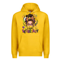 Lemon mardi gras school secretary caucasian messy bun Premium Hoodie - texasbilliewilder