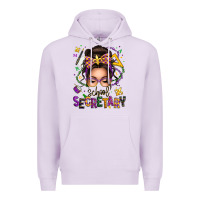 Lilac mardi gras school secretary caucasian messy bun Premium Hoodie - texasbilliewilder