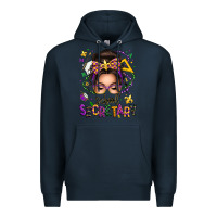 Navy mardi gras school secretary caucasian messy bun Premium Hoodie - texasbilliewilder
