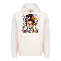 Pale Pink mardi gras school secretary caucasian messy bun Premium Hoodie - texasbilliewilder