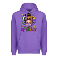 Purple mardi gras school secretary caucasian messy bun Premium Hoodie - texasbilliewilder