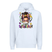 White mardi gras school secretary caucasian messy bun Premium Hoodie - texasbilliewilder