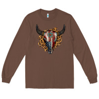 Chestnut American Bull Skull Long Sleeve Tee - Jasminsmagicworld