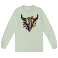 Matcha American Bull Skull Long Sleeve Tee - Jasminsmagicworld