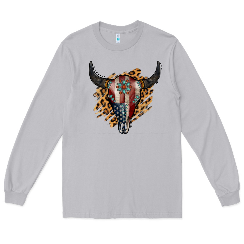 American Bull Skull Long Sleeve Tee by Jasminsmagicworld | Teevron