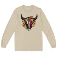 Mushroom American Bull Skull Long Sleeve Tee - Jasminsmagicworld