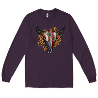 Plum American Bull Skull Long Sleeve Tee - Jasminsmagicworld