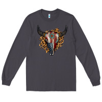 Smoke American Bull Skull Long Sleeve Tee - Jasminsmagicworld