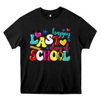 Black happy last day of school Heavy Core Tee - texasbilliewilder