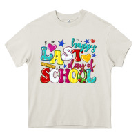 Cream happy last day of school Heavy Core Tee - texasbilliewilder