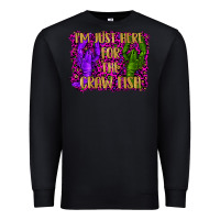 Black mardi gras i'm just here for the craw fish with lobster Premium Sweatshirt - RanaPortraitStore