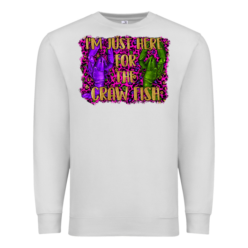 Mardi Gras I'm Just Here For The Craw Fish With Lobster Premium Sweatshirt by RanaPortraitStore | Teevron