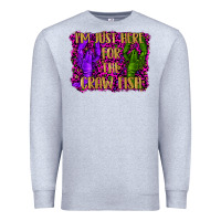 Heather Grey mardi gras i'm just here for the craw fish with lobster Premium Sweatshirt - RanaPortraitStore