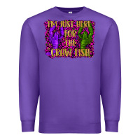 Purple mardi gras i'm just here for the craw fish with lobster Premium Sweatshirt - RanaPortraitStore