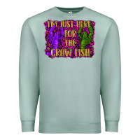 Seafoam mardi gras i'm just here for the craw fish with lobster Premium Sweatshirt - RanaPortraitStore