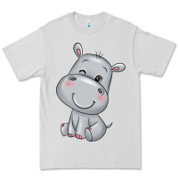 Dove Grey hippo Premium Tee - texasbilliewilder