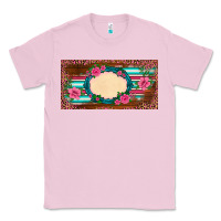 Bubblegum Pink western pink flovers leopard serape   license plate template Classic Tee - BarkalooDesign