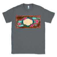 Charcoal Heather western pink flovers leopard serape   license plate template Classic Tee - BarkalooDesign