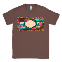 Chestnut western pink flovers leopard serape   license plate template Classic Tee - BarkalooDesign
