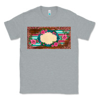 Heather Grey western pink flovers leopard serape   license plate template Classic Tee - BarkalooDesign