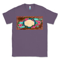 Lavender western pink flovers leopard serape   license plate template Classic Tee - BarkalooDesign