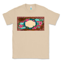 Mushroom western pink flovers leopard serape   license plate template Classic Tee - BarkalooDesign