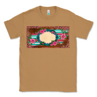 Toasted Coconut western pink flovers leopard serape   license plate template Classic Tee - BarkalooDesign