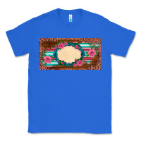 True Royal western pink flovers leopard serape   license plate template Classic Tee - BarkalooDesign
