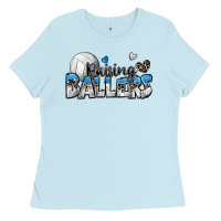 Baby Blue raising ballers volleyball Ladies Tee - Zillion Design Studio