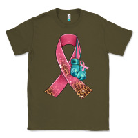 Army Green cancer ribbon and boxing gloves Classic Tee - AdoDesignShop